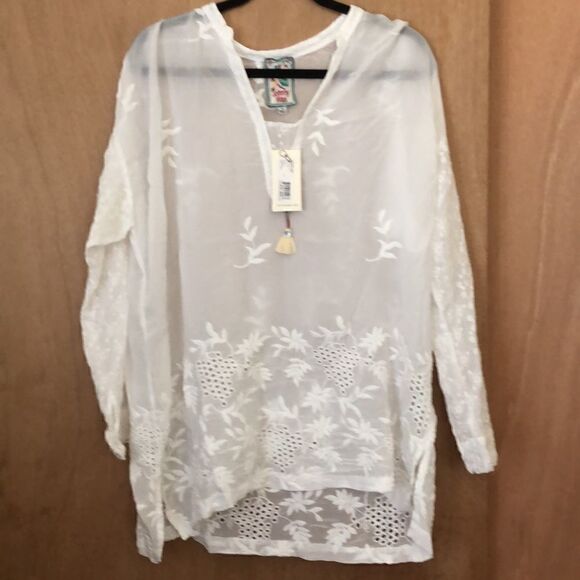 JOHNNY WAS ELLIE TOP WHITE MED NWT SOLD OUT ON JW SITE! - Picture 4 of 6